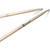 Two Pro-Mark raw hickory drumsticks with white nylon tips resting diagonally against a white background.