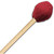 A close-up of a Vic Firth M2 American Custom Keyboard Mallet with red yarn head on a wooden stick against white background.