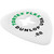 A white guitar pick with "Tortex Flex" and ".88" printed on it.