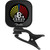 A black clip-on tuner with a digital display showing "CGBUV" against a white background.
