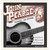 A John Pearse acoustic guitar string package with a black-and-white guitar illustration and text details.