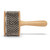 Side view of an LP Latin Percussion Afuche/Cabasa with a wooden handle and metallic beads.