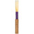 A Jones Artist oboe reed with purple thread wrapped around its cork ferrule against a white background.