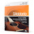 A close-up of D'Addario EFT15 Flat Tops Phosphor Bronze Acoustic Guitar Strings packaging with a guitar visible in the background.