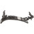 A black Bon Musica violin shoulder rest with adjustable knobs and foam padding shown against a white background.