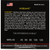 A close-up of DR Strings MR5-45 Hi-Beam bass guitar strings packaging with specifications and details visible.
