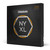 A box of D'Addario NYXL electric bass guitar strings with specifications on a white background.