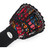 A close-up of a colorful Percussion Plus Slap Djembe with intricate patterns on its head.