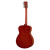 Full-length rear view of a Yamaha FS800J acoustic guitar, showcasing the smooth gloss finish on the reddish-brown nato back and sides, matte neck, and chrome die-cast tuners.