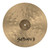 Direct view of the underside of a circular Sabian Stratus Dry cymbal, displaying a lighter, lathed bronze finish with visible hammering marks and a large black Sabian logo printed at the bottom.