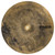 Overhead, top-down view of a single circular Sabian Stratus Dry Hats cymbal, showcasing its dark, heavily hammered raw bronze finish, fine lathing rings, and the black "STRATUS Dry Hats" logo printed on the right side.