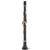 Full-length back view of the Backun Alpha A Plus grenadilla clarinet with silver-plated keys and an integrated Left-Hand Eb lever.