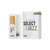 D’Addario Organics Select Jazz alto saxophone reeds, filed cut, shown in a white protective case with visible reed and matching retail box featuring ‘Certified Organic’ and ‘USDA Organic’ labels.