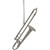 Trombone Ornament - Silver