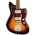 3-Color Sunburst electric guitar with tortoiseshell pickguard, two white single-coil pickups, tremolo arm, and Indian Laurel fretboard with dot inlays