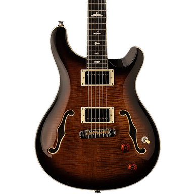 PRS SE Hollowbody II Electric Guitar - Black Gold Burst - Ted