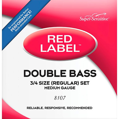 Super Sensitive 4Rlbs Red Label Double Bass String Set - Ted Brown