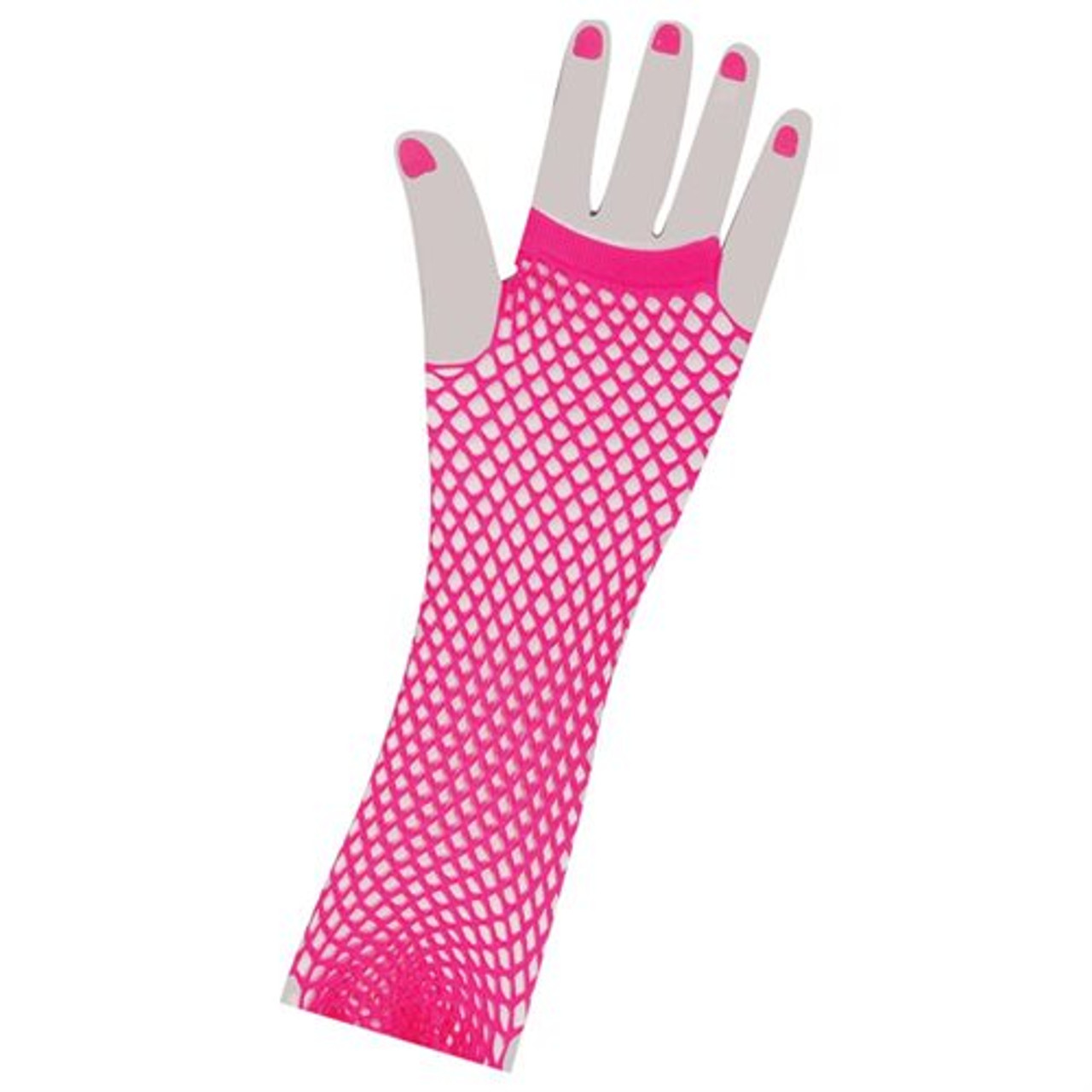 pink fingerless gloves