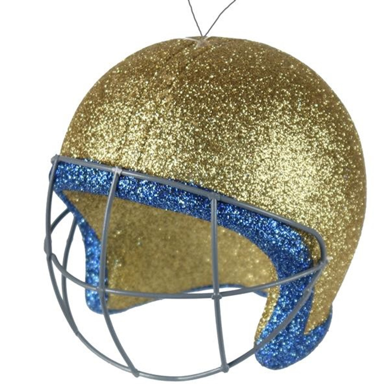 blue and gold football helmet