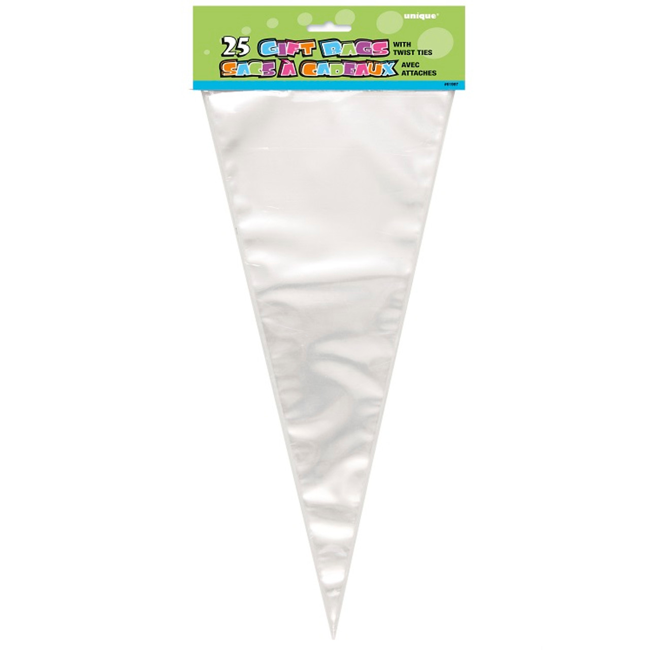 Large Clear Cone Cello Bags - Party Time, Inc.