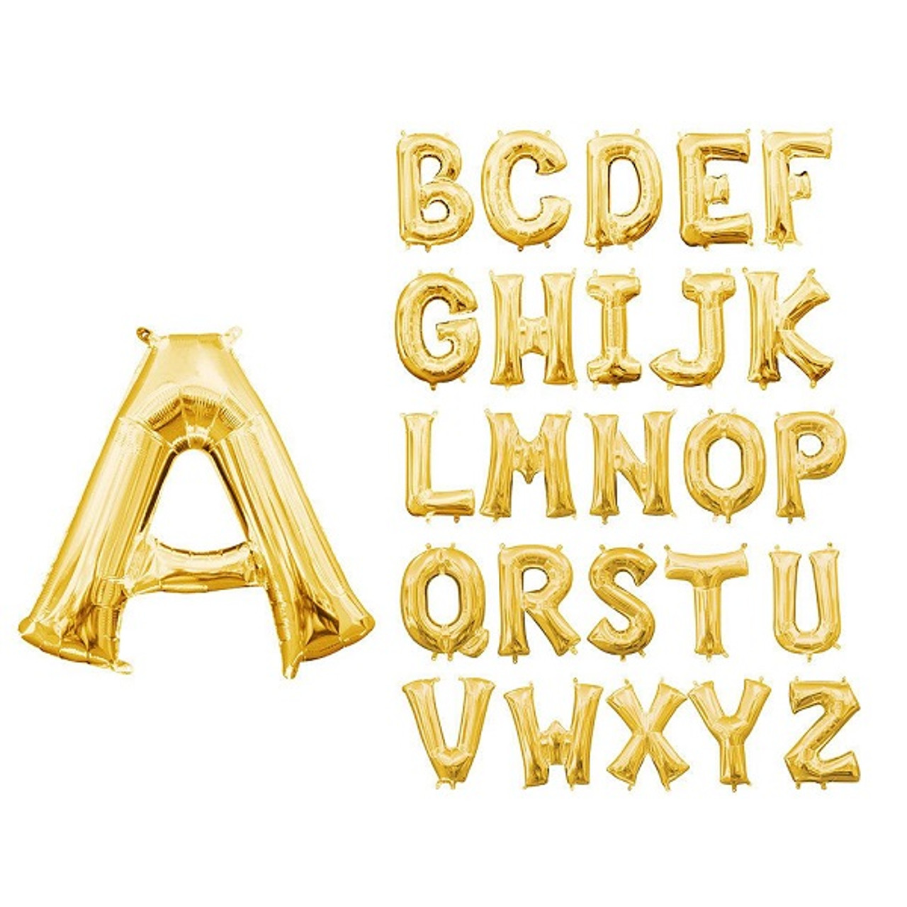 gold letter balloons