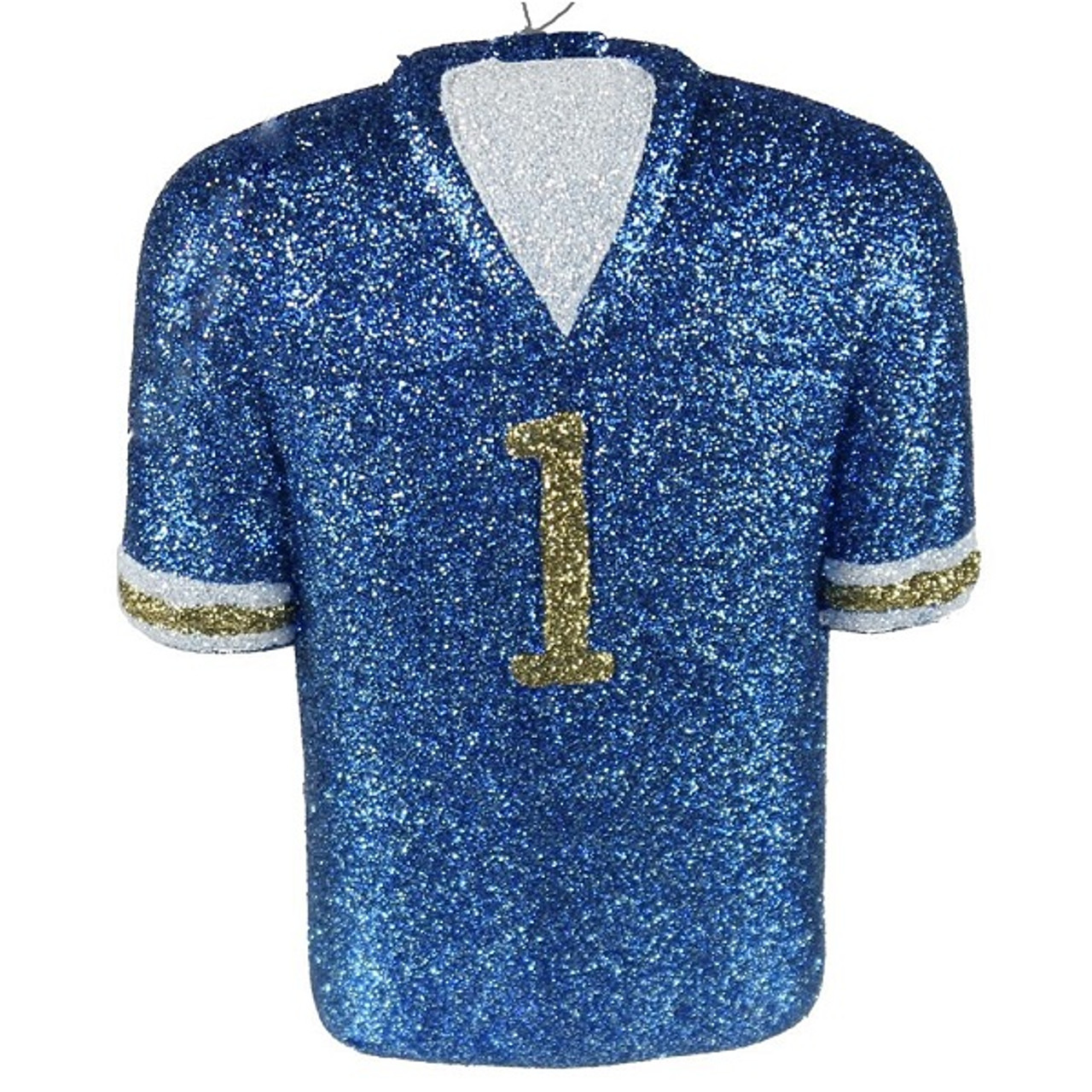 Stevig Inconsistent tussen Blue & Gold Glitter Football Jersey Ornament - Party Time, Inc.