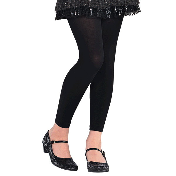 black footless tights