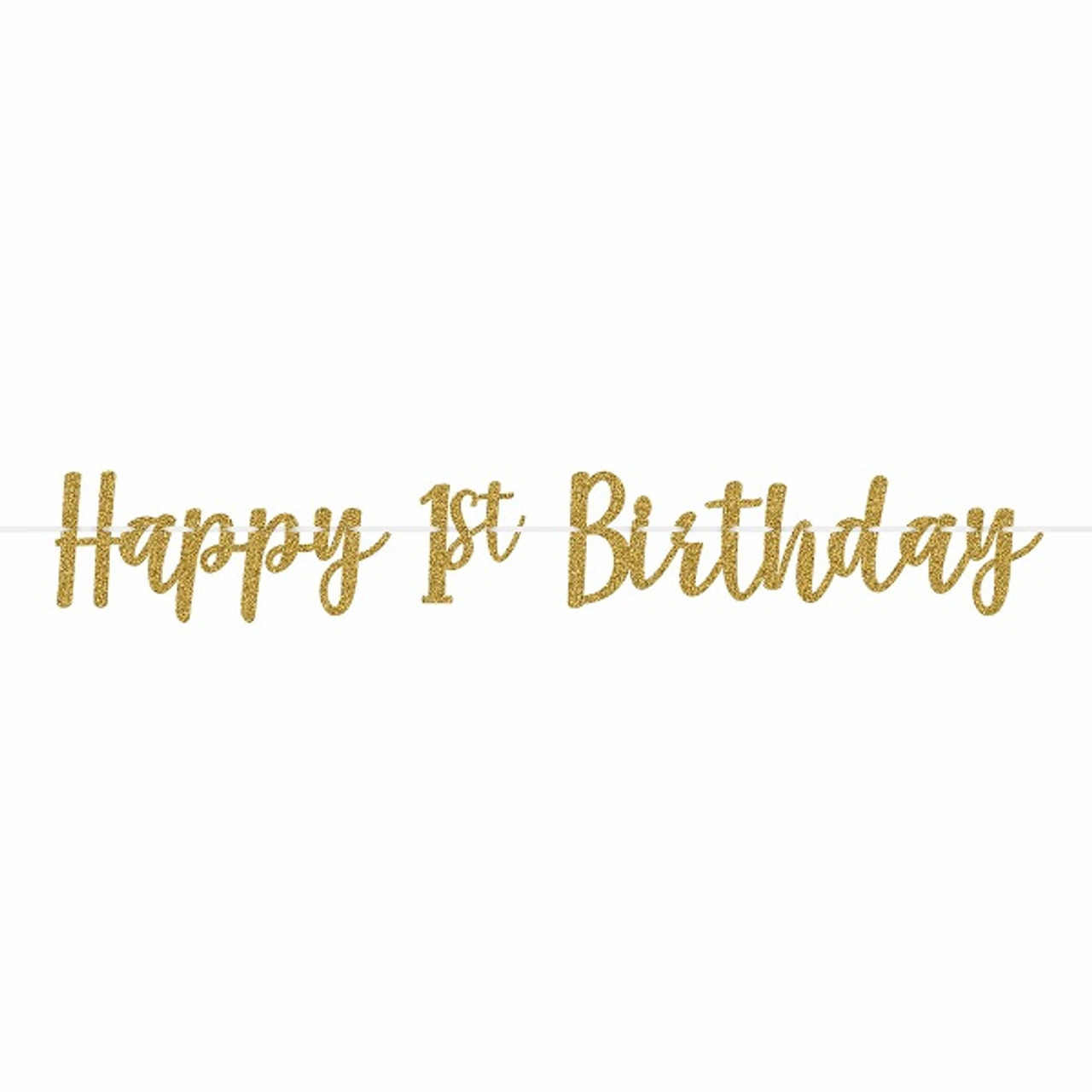 glitter happy birthday banner letters