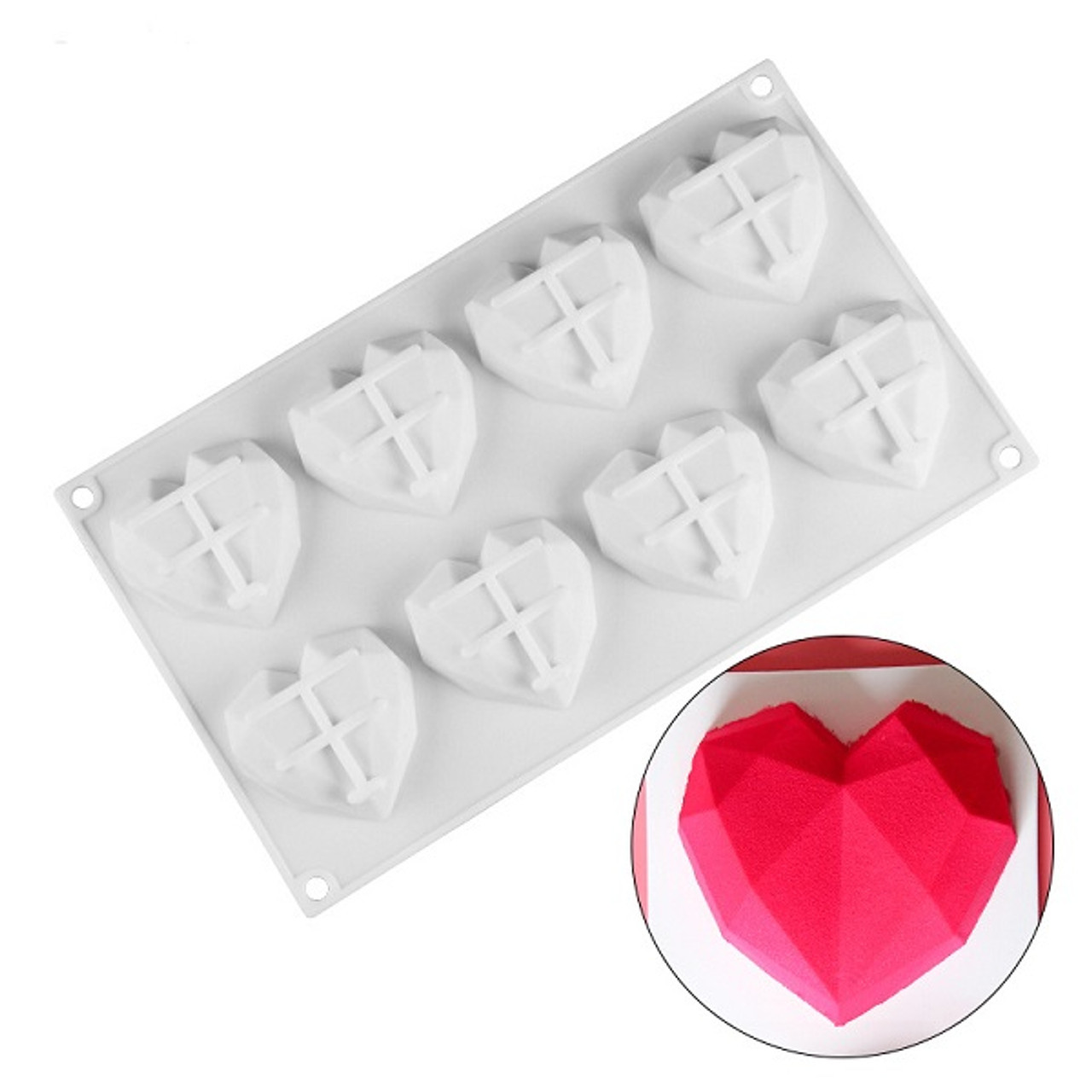 Mod Podge Silicone Resin Mold Set, Hearts, Set of 3, Clear 