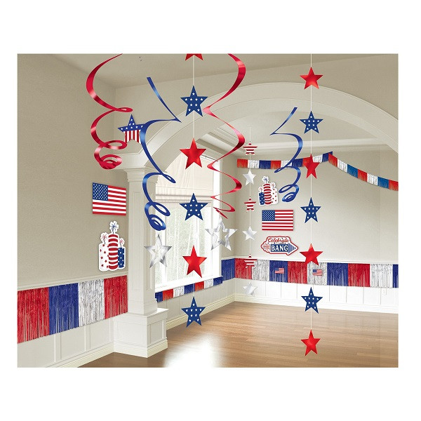 Kit Gigante Per Decorare Stanza A Tema Patriottico: Rossi, Bianco E Blu Per Feste Indimenticabili