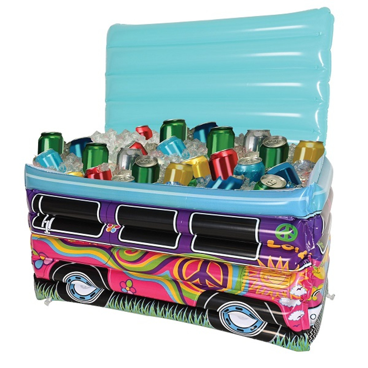 Inflatable Hippie Bus Cooler - Party Time, Inc.