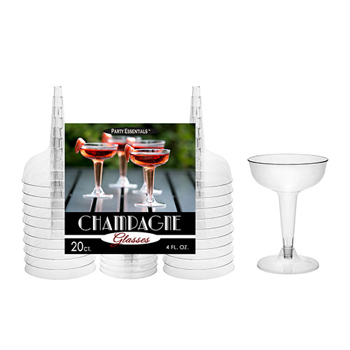 Clear Champagne Glasses Party Time, Inc.