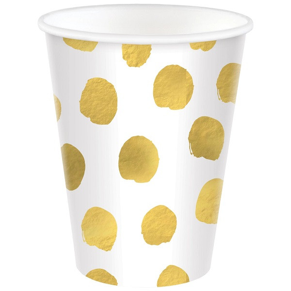 Gold Motifs Paper Cups Party Time, Inc.