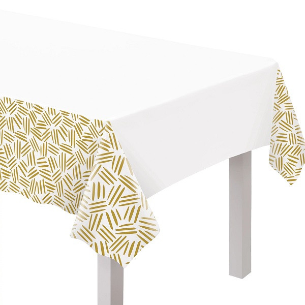 Gold Motifs Plastic Table Cover Party Time, Inc.