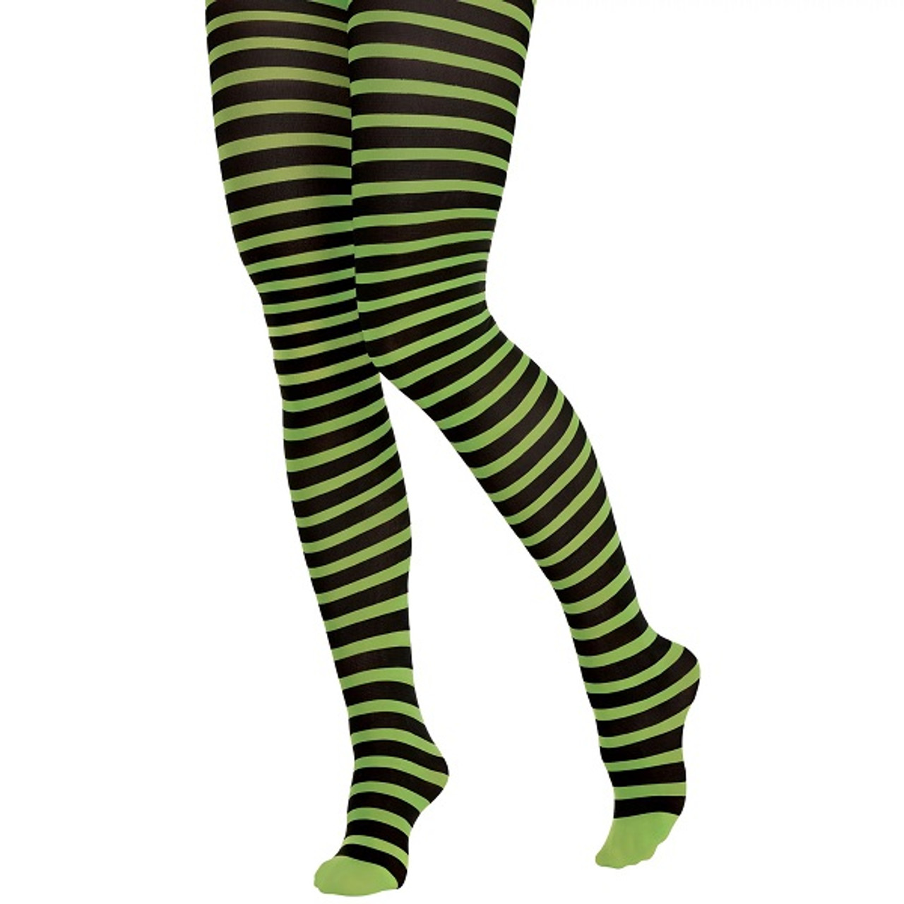 Green and Black Stripes Halloween Witch Pirate Costume Striped Plus Size  Leggings – Cosplay Activewear Costumes – Spirit West Designs