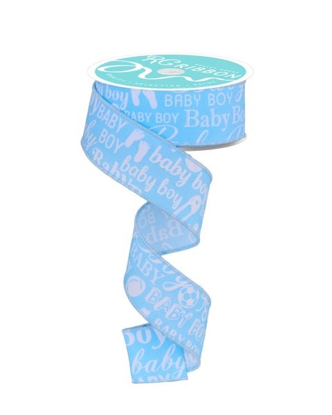 Baby Boy Ribbon 1.5in