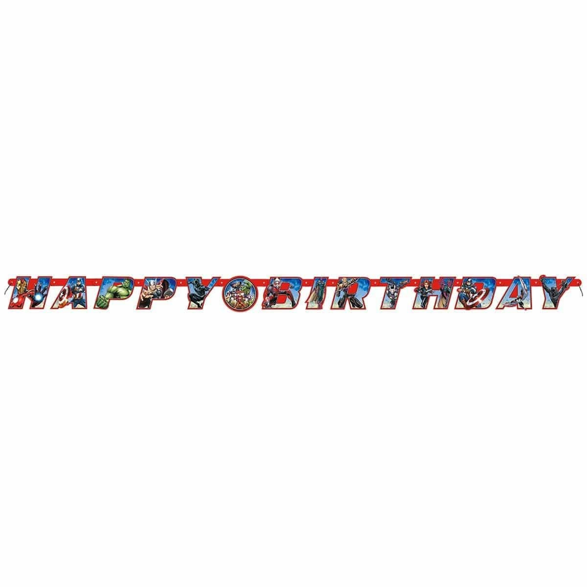 Avengers Jointed Happy Birthday Banner