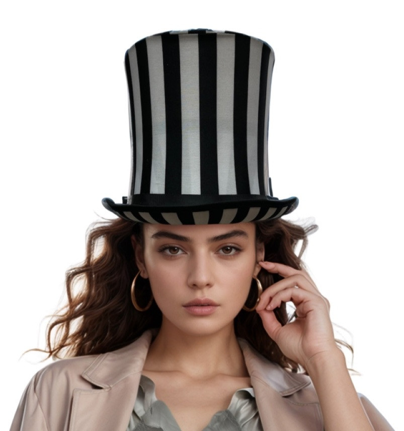 black_and_white_striped_hat__0  display picture 1