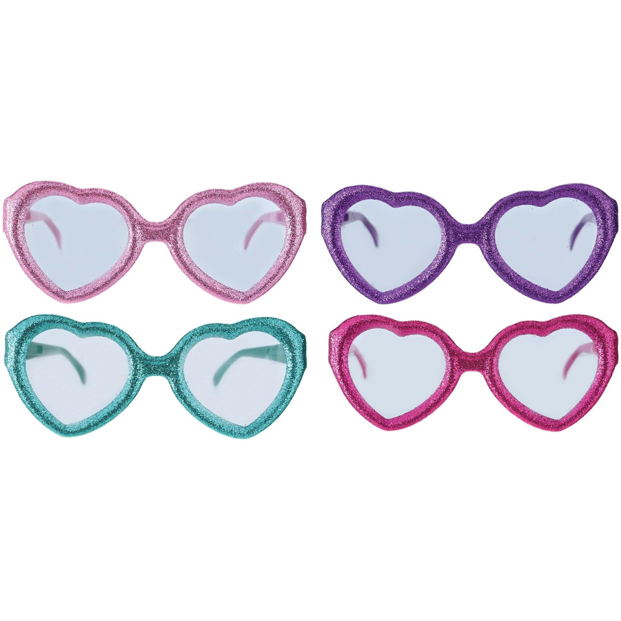 Glitter Heart Glasses 12 count