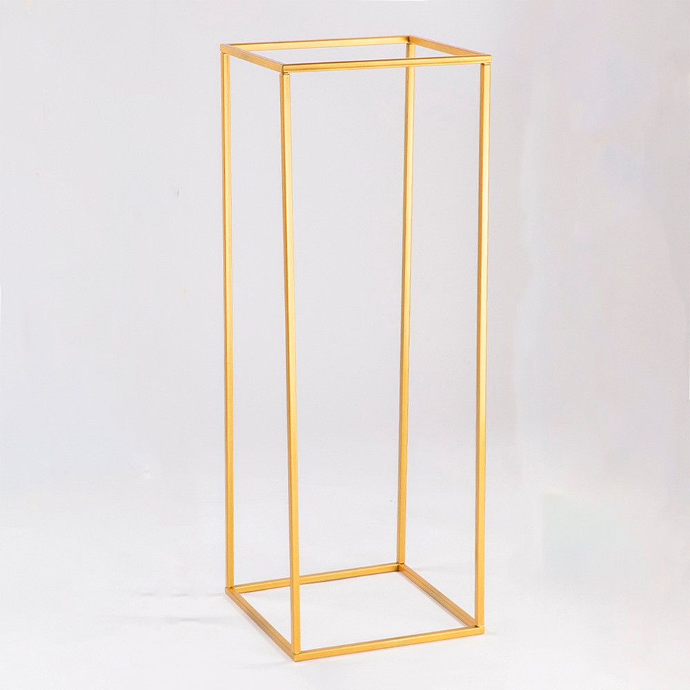Rectangular Decorative Stand Gold Metal Rectangular Stand 30in