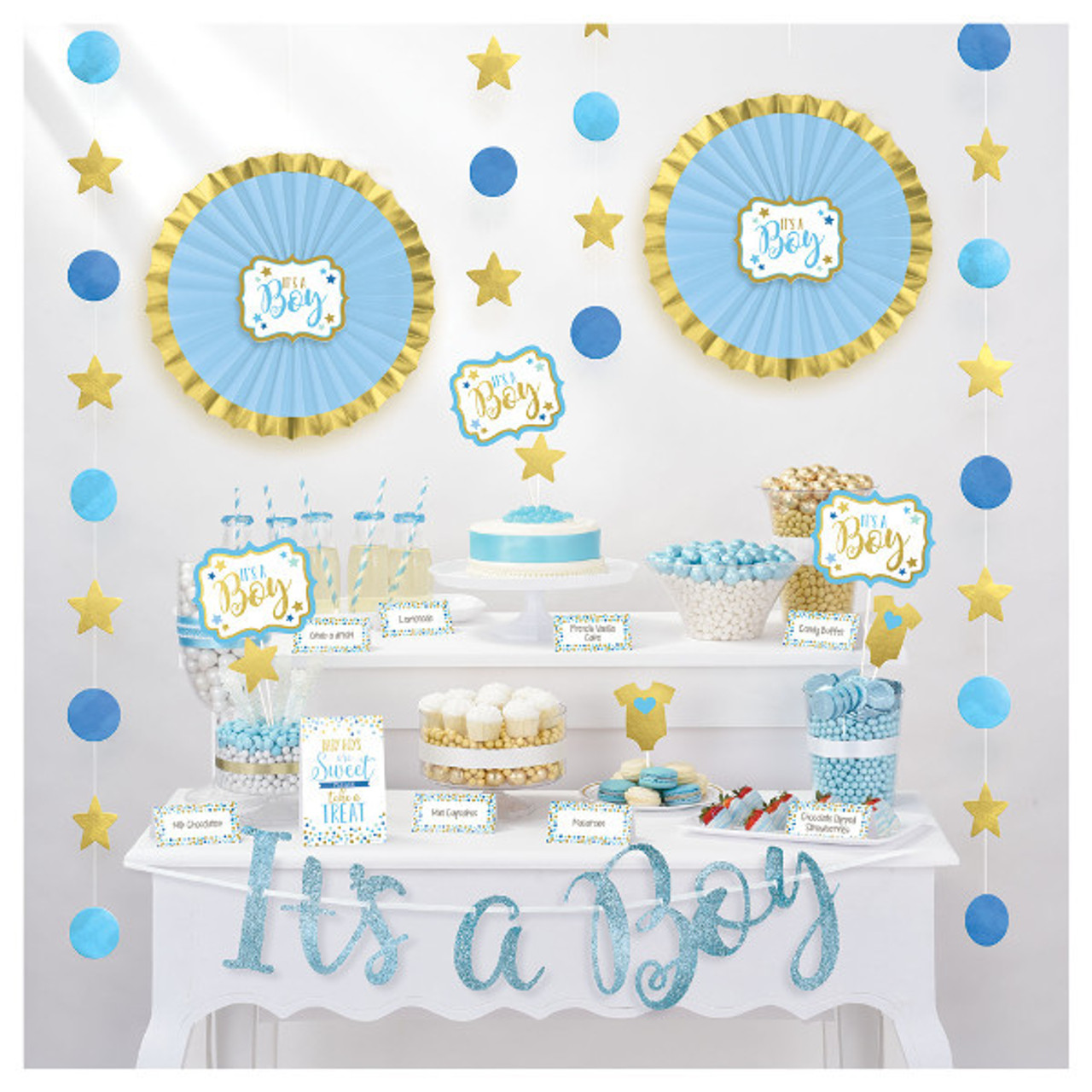 Boy Baby Shower Buffet Decorating Kit - Party Time, Inc.