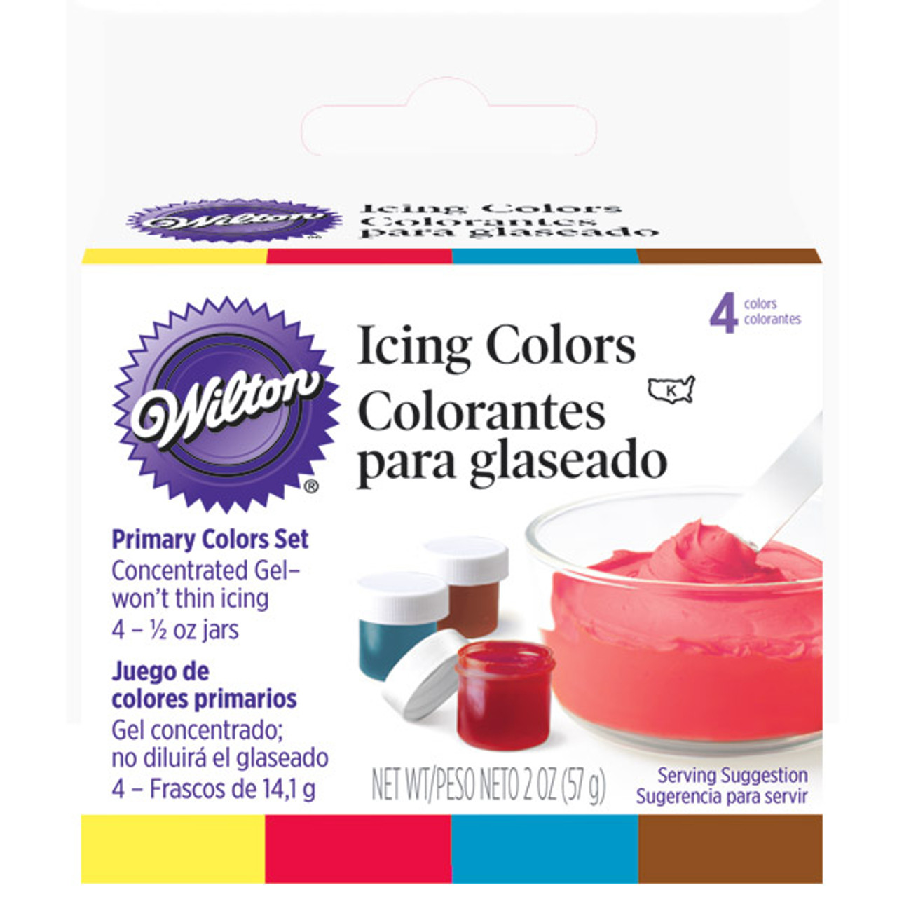 Wilton Food Colors, Gel - 4 colors, 1.2 fl oz