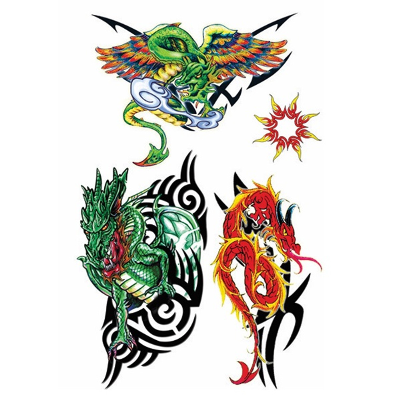 Supperb Temporary Tattoos Blue Dragon II set of 2 - Etsy