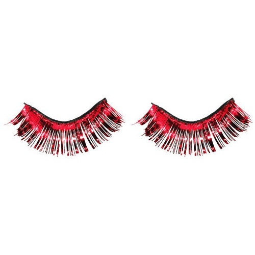 Red Tinsel Eyelashes Red Tinsel Eyelashes