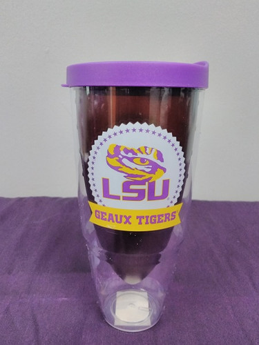 LSU Double Wall Tumbler With Straw - Party Time, Inc.