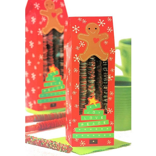 Christmas Tree Merry & Bright Pretzel Boxes