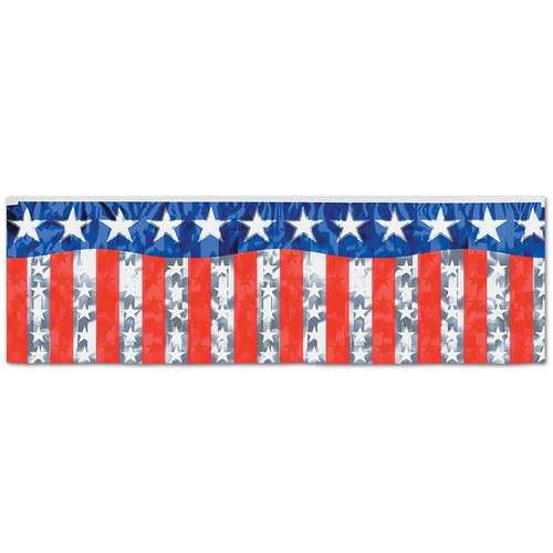 Stars & Stripes Metallic Fringe Banner Stars & Stripes Metallic Fringe Banner