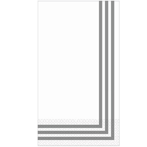 Classic Stripe Silver Premium Guest Towels Classic Stripe Silver Premium Guest Towels