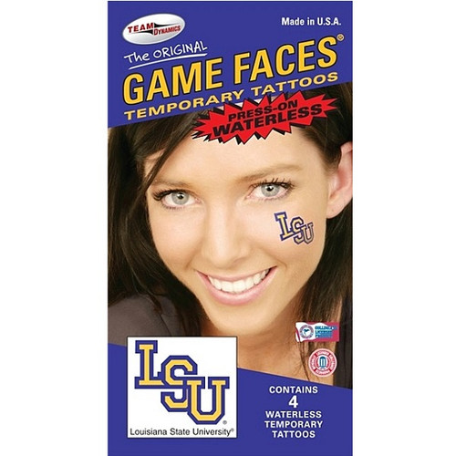 LSU Tigers Game Faces Tattoos LSU Tigers Game Faces Tattoos