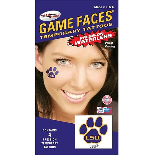 LSU Purple Paw Print Press On Tattoos LSU Purple Paw Print Press On Tattoos